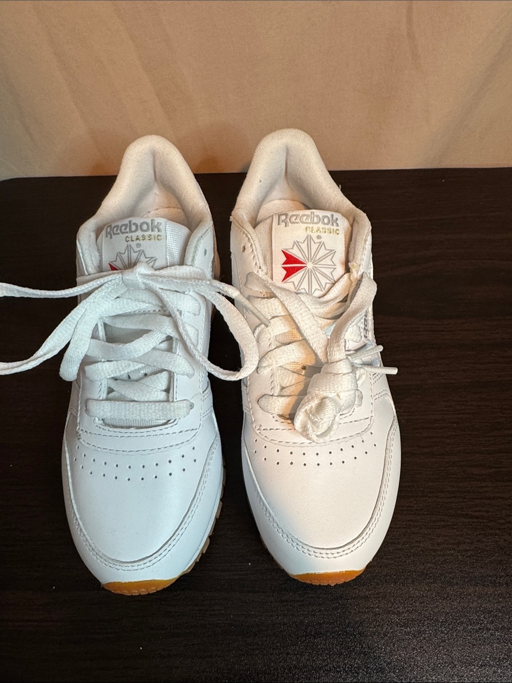Reebok Classic Women's White Sneakers with Red Star Accent